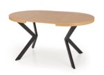 Stół rozkładany PERONI 100x100 - 250 cm dąb złoty / czarny do jadalni - obrazek 20