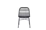 Krzesło K401 rattan syntetyczny czarny / popielaty do jadalni - obrazek 5