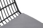 Krzesło K401 rattan syntetyczny czarny / popielaty do jadalni - obrazek 7