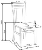 Krzesło HUBERT8 45 cm ciemny orzech zestaw 2 szt do jadalni - obrazek 2