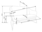 Fotel wypoczynkowy SOFT 2 XL 125 cm jasny popielaty / czarny do salonu - obrazek 11
