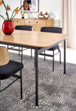 Stół rozkładany SMART 100x170 - 250 cm dąb naturalny / czarny do jadalni - obrazek 20