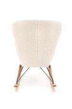 Fotel bujany LIBERTO 2 bujany bouclé kremowy / czarny / naturalny do salonu - obrazek 11