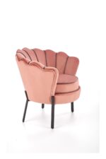 Fotel wypoczynkowy ANGELO 73 cm różowy velvet do salonu - obrazek 2