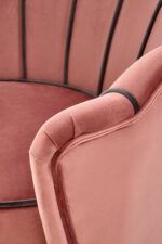 Fotel wypoczynkowy ANGELO 73 cm różowy velvet do salonu - obrazek 4