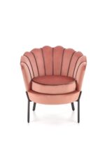 Fotel wypoczynkowy ANGELO 73 cm różowy velvet do salonu - obrazek 7