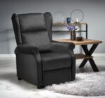 Fotel rozkładany AGUSTIN 2 75 cm czarny velvet BLUVEL z funkcją relax - obrazek 3