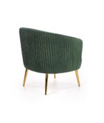 Fotel wypoczynkowy CROWN 78 cm zielony velvet do salonu - obrazek 4