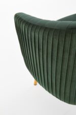 Fotel wypoczynkowy CROWN 78 cm zielony velvet do salonu - obrazek 5