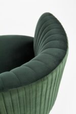 Fotel wypoczynkowy CROWN 78 cm zielony velvet do salonu - obrazek 6