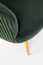 Fotel wypoczynkowy CROWN 78 cm zielony velvet do salonu - obrazek 7
