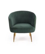 Fotel wypoczynkowy CROWN 78 cm zielony velvet do salonu - obrazek 8