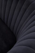 Fotel wypoczynkowy CROWN 78 cm czarny velvet do salonu - obrazek 4