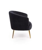 Fotel wypoczynkowy CROWN 78 cm czarny velvet do salonu - obrazek 9