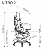 Fotel gabinetowy NITRO 2 MULTIBLOCK regulowane podłokietniki czerwony / czarny do biura - obrazek 14