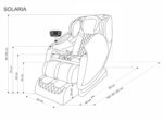 Fotel masujący SOLARIA z masażem 72 cm popielaty / kremowy eco skóra do wnętrza - obrazek 18