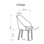 Krzesło MALAGA 50 cm cynamonowy do jadalni - obrazek 11