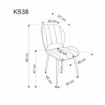 Krzesło K538 tapicerowane velvet czarny do jadalni - obrazek 11