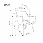 Krzesło K559 tapicerowane popielaty do jadalni - obrazek 12