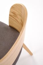 Krzesło CADIZ 52 cm dąb naturalny / popielaty zestaw 2 szt do jadalni - obrazek 8