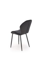 Krzesło K538 tapicerowane velvet czarny do jadalni - obrazek 2