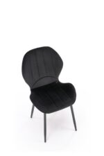 Krzesło K538 tapicerowane velvet czarny do jadalni - obrazek 7