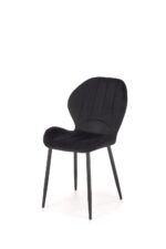 Krzesło K538 tapicerowane velvet czarny do jadalni - obrazek 3