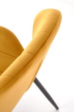 Krzesło K538 tapicerowane velvet musztardowy do jadalni - obrazek 9