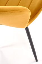 Krzesło K538 tapicerowane velvet musztardowy do jadalni - obrazek 8