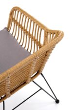 Krzesło K541 rattan syntetyczny naturalny / popielaty do jadalni - obrazek 9
