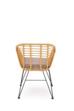 Krzesło K541 rattan syntetyczny naturalny / popielaty do jadalni - obrazek 6