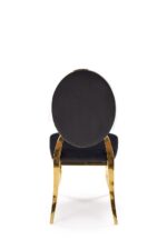 Krzesło K556 tapicerowane velvet czarny / złoty do jadalni - obrazek 6