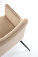 Krzesło K558 tapicerowane velvet beżowy do jadalni - obrazek 8