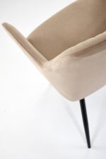 Krzesło K558 tapicerowane velvet beżowy do jadalni - obrazek 9