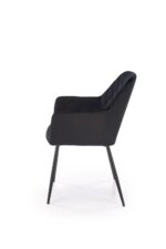 Krzesło K558 tapicerowane velvet czarny do jadalni - obrazek 4