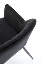 Krzesło K558 tapicerowane velvet czarny do jadalni - obrazek 8