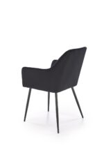 Krzesło K558 tapicerowane velvet czarny do jadalni - obrazek 2