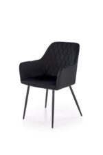 Krzesło K558 tapicerowane velvet czarny do jadalni - obrazek 3