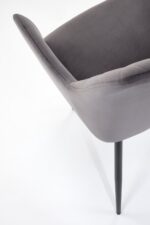 Krzesło K558 tapicerowane velvet popielaty do jadalni - obrazek 8