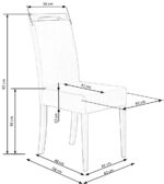 Krzesło CLARION 42 cm granatowy / miodowy zestaw 2 szt do jadalni - obrazek 8