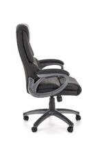 Fotel gabinetowy STEVEN 65 cm popielaty / czarny do biura i gabinetu - obrazek 3