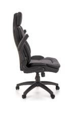 Fotel gabinetowy VALERIO 67 cm popielaty / czarny do biura i gabinetu - obrazek 4