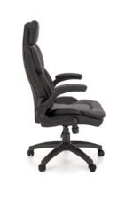 Fotel gabinetowy VALERIO 67 cm popielaty / czarny do biura i gabinetu - obrazek 3