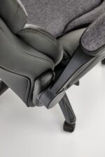 Fotel gabinetowy VALERIO 67 cm popielaty / czarny do biura i gabinetu - obrazek 9