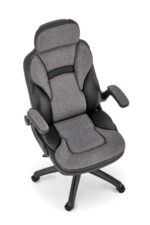 Fotel gabinetowy VALERIO 67 cm popielaty / czarny do biura i gabinetu - obrazek 7