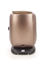 Fotel masujący DOPIO 69 cm beżowy eco skóra z masażem do salonu - obrazek 3
