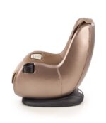 Fotel masujący DOPIO 69 cm beżowy eco skóra z masażem do salonu - obrazek 5
