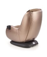 Fotel masujący DOPIO 69 cm beżowy eco skóra z masażem do salonu - obrazek 6