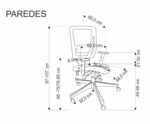 Fotel gabinetowy PAREDES MULTIBLOCK regulowane podłokietniki czarny maksymalne obciążenie: 130 kg do biura - obrazek 10