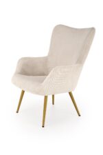 Fotel wypoczynkowy AMARO 70 cm kremowy do salonu - obrazek 4